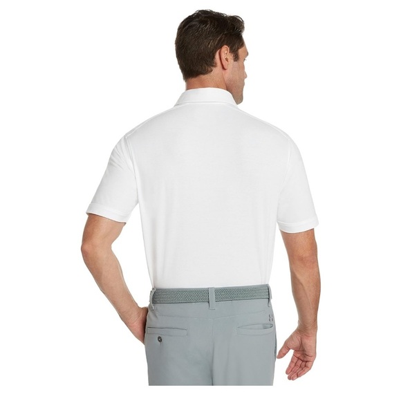 Three Sixty Six Golf Polo Shirts for Men -Cotton Collared Golf Polos SOLID WHITE - Picture 3 of 6